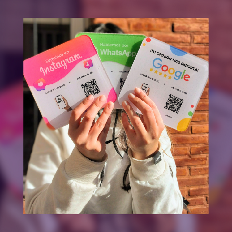 Combo Cartes Flash Tag - Instagram, Google y WhatsApp