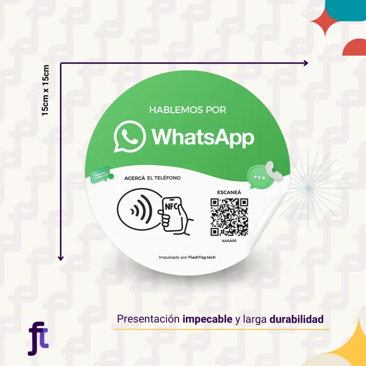 STICKER BAJO VIDRIO - FLASH TAG WHATSAPP