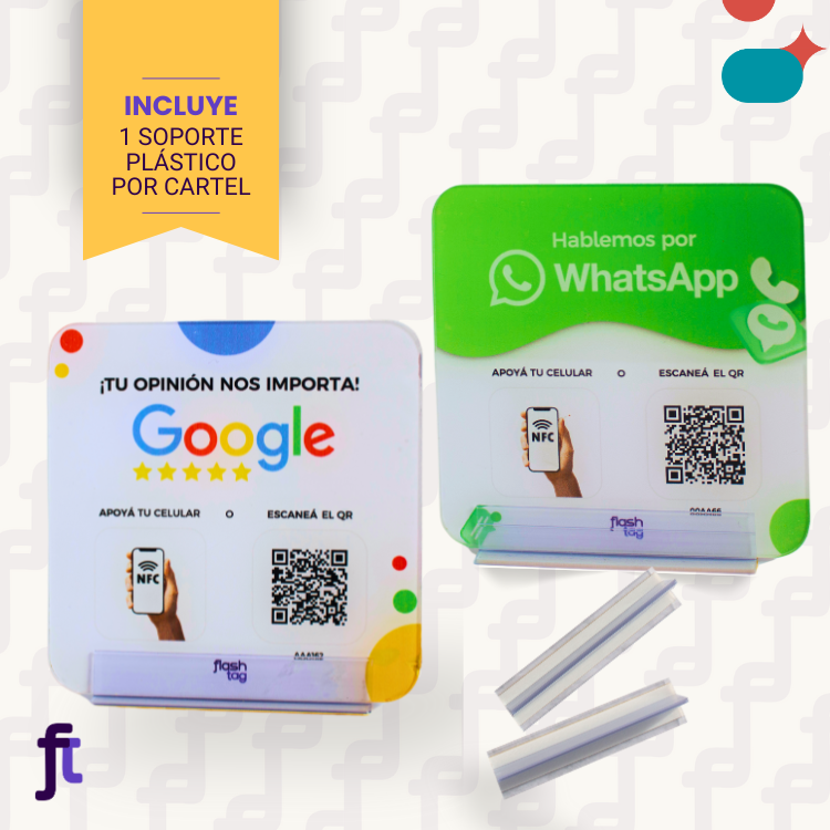 Combo – Cartel de Google + Cartel de WhatsApp