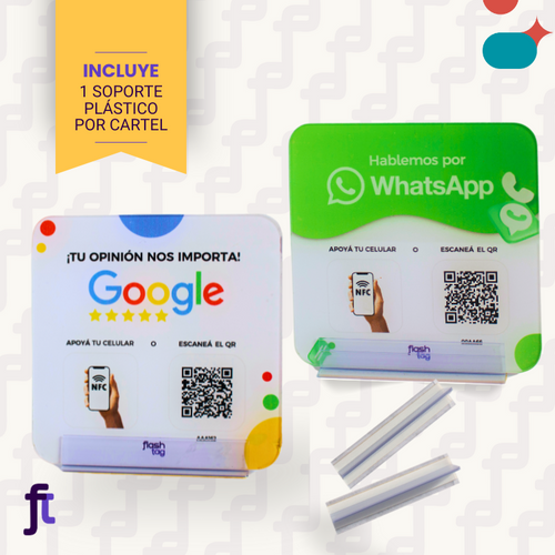 Combo – Cartel de Google + Cartel de WhatsApp