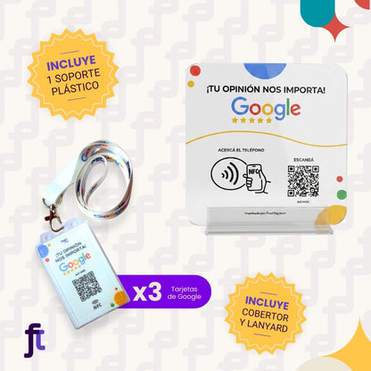 Combo - 3 Tarjetas Google + 1 Cartel Google