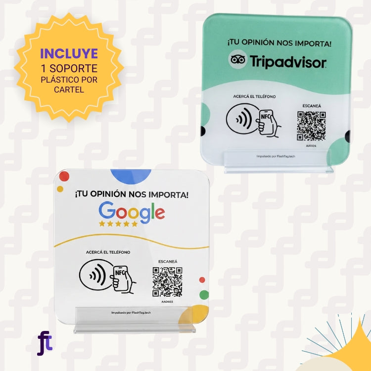 Combo - Cartel de Google + Cartel de TripAdvisor
