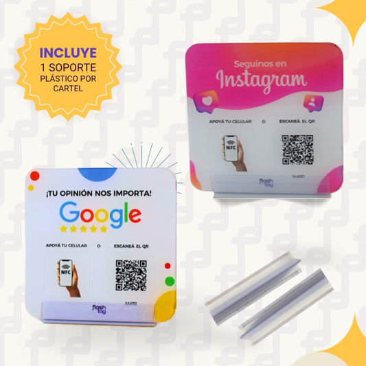 Combo - Cartel de Google + Cartel de Instagram