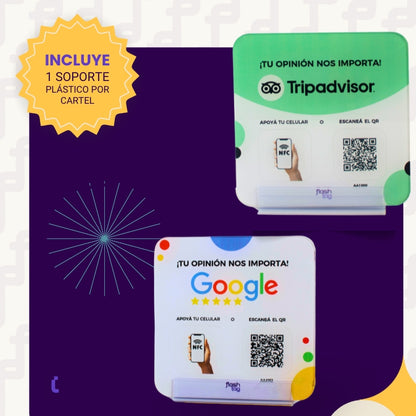 Combo - Cartel de Google + Cartel de TripAdvisor