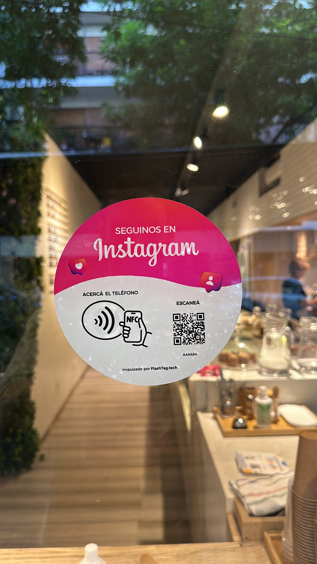 Sticker Flash Tag Bajo Vidrio Instagram